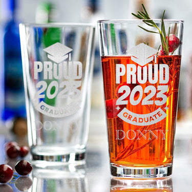Custom Pint Glass Gifts for Senior Graduate